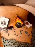 8 balls/ flames