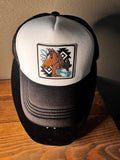 Black and white hat