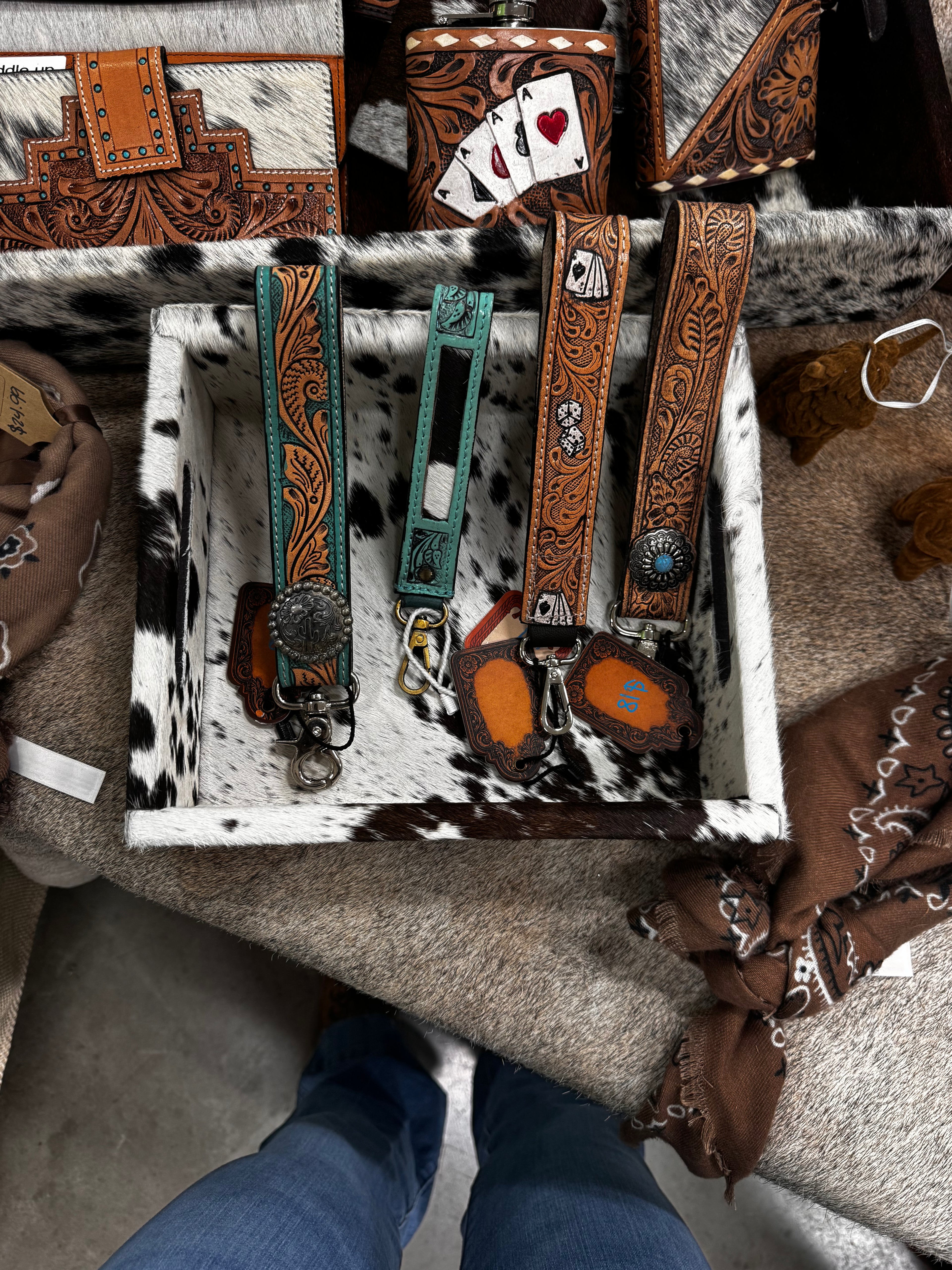 Cowhide trays